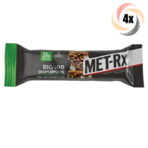 4x Bars MET-Rx Big 100 Crispy Apple Pie Meal Replacement Energy Bar 3.52oz - £17.95 GBP