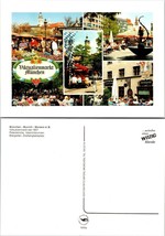 Germany Bavaria Munich Victuals Market St. Peter&#39;s Church Beer VTG Postcard - $9.40