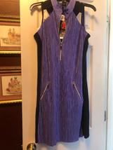 NWT JAMIE SADOCK PIPPIN Purple Crinkle Sleeveless Golf Tennis Dress - size M image 2