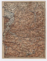 1903 ORIGINAL ANTIQUE MAP OF VORARLBERG BREGENZ / LIECHTENSTEIN / AUSTRIA  - £19.78 GBP