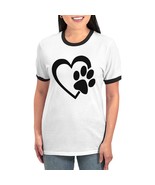 HEART PAW Women&#39;s Ringer T-Shirt - $30.00