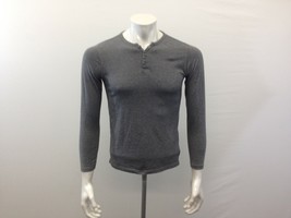 Rumors Original Men&#39;s Large Gray 1/4 Button Long Sleeve Pullover Shirt - $9.89