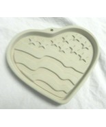 The Pampered Chef Patriotic Heart Stoneware Mold Final Edition #2934 New... - $13.50
