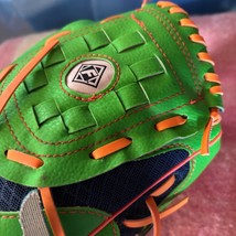 Franklin Mesh Tek T-Ball 9.5&quot; Glove Mitt  Orange Green Right Hand Throw - $153.35 MXN