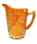 Vintage Imperial Amber Glass Grapevine Pitcher Holds 16 Oz - £19.85 GBP