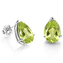 6x4MM Pear Cut Peridot .9CTW Stud Earrings in Sterling Silver - $39.90