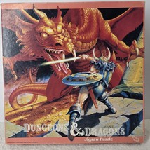 Dungeons &amp; Dragons Jigsaw Puzzle 18&quot; x 24&quot; Red Dragon D&amp;D 1983 551 Pieces - $54.44