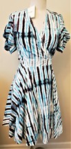 Diane Von Furstenberg DVF Midi Dress Sz- S Tie Dye Rain 100% Cotton - £79.47 GBP