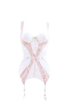 Agent Provocateur Womens Corset Sophisticated Floral White Size Uk 36B - £177.93 GBP