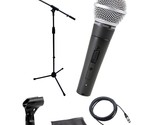 Shure SM58-S Microphone Bundle with on/off Switch, clip and pouch, MIC B... - $276.99