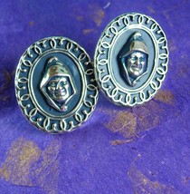 HUGE Medieval Cufflinks Tudor peasant Middle ages King Queen servant cuf... - $125.00