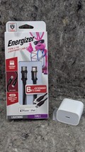 Energizer Lightning Cable Braided Type-C MFi Certified iPhone iPod &amp; iPa... - $12.99