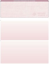 Blank Check Stock Paper - 250 -Check on Top -Burgundy - $18.40
