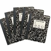 Bundle of 5 Wide Ruled Marbled Composition Notebooks; Red - £11.70 GBP