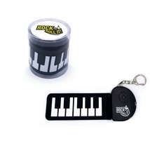 Micro Piano. Mini Size Black &amp; White Piano. Portable Silicone Pad + Key Chain - £15.81 GBP