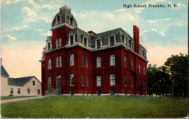 Vtg Postcard High School, Franklin, N.H.  Postmarked 1917 - £5.60 GBP