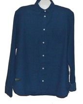 Nort 564 Navy Blue  Polka Dot Cotton Men&#39;s Shirt Sz XXL - £25.88 GBP