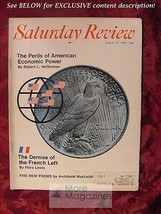 Saturday Review August 10 1968 Robert Heilbroner Flora Lewis Archibald Macleish - £6.82 GBP