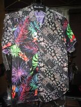 Robert Graham Odell Embroidered Short Sleeve Shirt Size XL NWTS image 2
