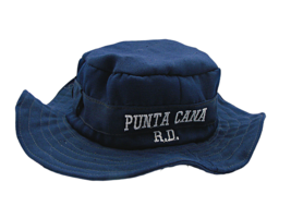 Boonie Hat Dominican Republic Punta Cana R.D. Blue Unisex Chin Strap One... - £15.90 GBP