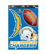 NFL Los Angeles Chargers 11&quot; x 17&quot; Ultra Decals Decals 4ct Sheet Wincraft - £13.54 GBP