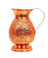 Pure Copper Jug, Leaf Design, Big Royal Pitcher, Storage Drinking water - $1,625.27 MXN