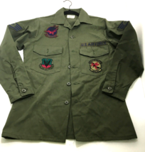 US Army Mens Long Sleeve VTG USAF Utility Shirt 8405-00-614-9970 Size 14½ x 31 - £33.58 GBP