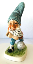 Goebel Co Boy Bert the Soccer Player Merry Gnome Porcelain Germany Story Tag - £30.29 GBP