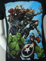 Marvel The Avengers Super Heros Hulk Iron Man Thor Captain America T Shirt S - £15.94 GBP