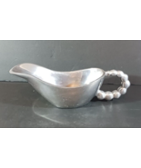 GRAVY SAUCE BOAT BEADED HANDLE Artimino 10 OZ Polished Aluminum 8.5” x 3... - £13.50 GBP