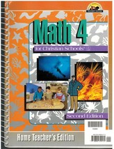 Math 4 for Christian Schools BJU Press Home Teacher Guide 2nd Edition - £10.07 GBP