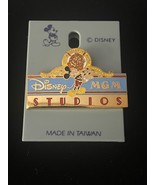 Vtg Disney MGM Studios MICKEY MOUSE Gold Tone Lapel Trading Pin Clapboar... - $14.85