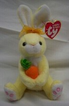 Ty Easter Basket Beanies Yellow Nibbles Bunny Rabbit 5&quot; Stuffed Animal W/ Tag - £11.65 GBP