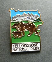 Montana Wyoming Idaho Yellowstone Bears 2 National Park Lapel Pin Badge 1 Inch - £4.25 GBP