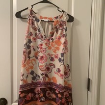 Tabitha Webb Women’s Floral Blouse Top Sleeveless Tank Size Large - $35.28