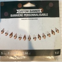 Customizable Metallic Foil Photo Banner Creative Converting Add Pictures 8 Feet - £2.59 GBP