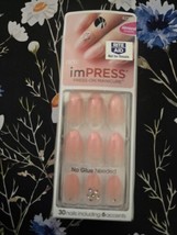 Kiss Impress Press-On Manicure &amp; Pedicure Nails Almond Shape 30 Nails - $5.86