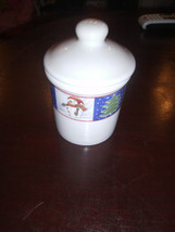 Royal Norfolk Christmas Snowman Sugar Bowl Canister with Lid Jam Jar Candy Dish - £5.64 GBP