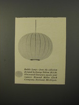 1954 Howard Miller Clock Co. Advertisement - Bubble Lamp by George Nelson - £14.69 GBP