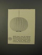 1954 Howard Miller Clock Co. Advertisement - Bubble Lamp by George Nelson - $18.49