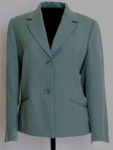 Alfred Dunner Women&#39;s Jacket Size 10 Light Green Wool Lined 2 Button New... - $33.85
