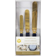 Wilton Navy Blue and Gold Icing Spatula Set, 3-Piece,Assorted - £32.04 GBP