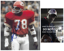 Bobby Bell signed Kansas City Chiefs football 8x10 photo COA proof autog... - $108.89
