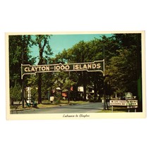 Vintage Clayton NY Postcard Entrance to 1000 Islands St Lawrence River Jefferson - £7.51 GBP