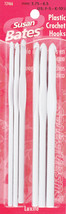 Susan Bates Luxite Plastic Crochet Hook Set-Sizes F5 To K10.5 - £8.90 GBP