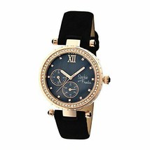 NEW Sophie and Freda SF3006 Women Montreal Diamond Date Black MOP RoseGold Watch - $65.79