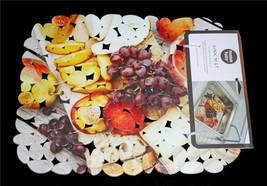 Rubber Colorful Fruit Grapes Bananas Etc Counter Mat Pebble Placemat 15.... - $297.92 MXN