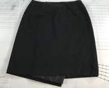 Jil Sander Skirt Womens 40 Black Cashmere Silk Lined Hidden Buttons Wrap - $55.85