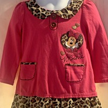 Disney Minnie Mouse Dress Size 3T Collar Front Pockets Long Sleeve Ruffl... - £9.20 GBP