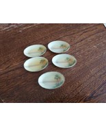 Old Nippon Butter Pats Set of 5 - Tree In Meadow Or Lake Scene - Hand Pa... - £13.89 GBP